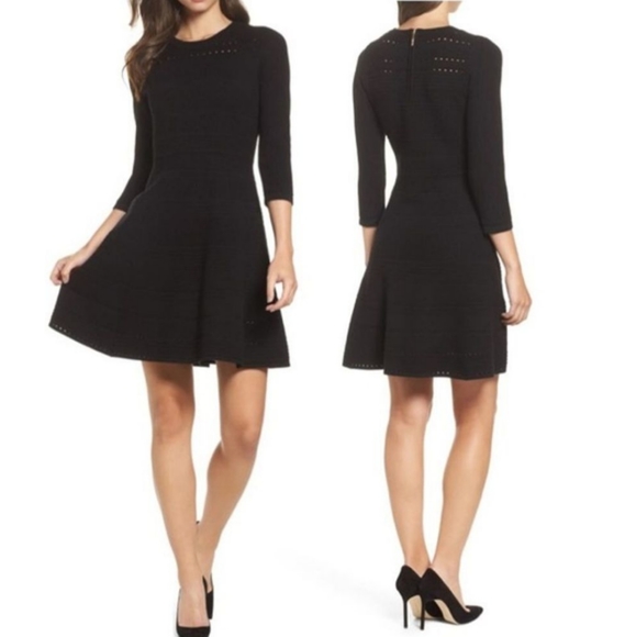 Fit And Flare Sweater Mini Dress 